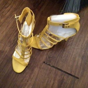 Yellow Nine West High heeled Sandal